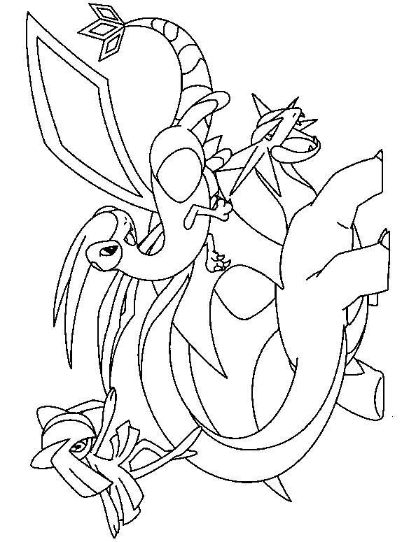 Plansa de colorat cu Pokemon 69 66